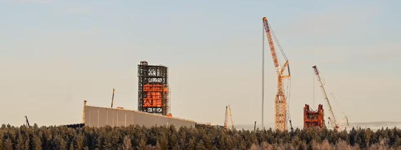 Byggarbetsplatsen för Stegras projekt i Boden. Foto: Stegra