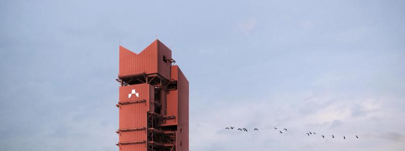 den gröna vätgasen används för att reducera järnmalmspellets i en direktreduktionsreaktor – en vertikal anläggning som hos Stegra är planerad att bli 145 meter hög. Foto: Stegra