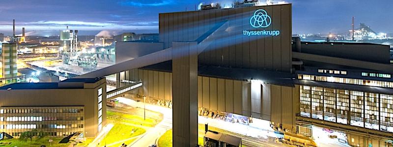 Thyssengrupps stålverk i tyska Duisburg. Foto: Thyssengrupp