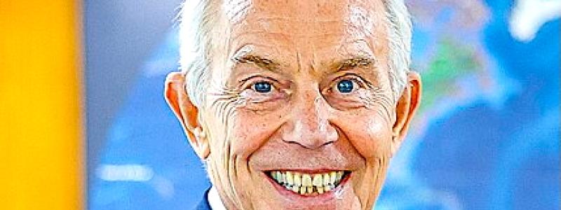 Tony Blair f.d. brittisk premiärminister varnar även för ett överdrivet alarmistiskt tonläge i klimatdebatten, som enligt honom präglas av irrationella inslag. Foto: Wikipedia Common Lic, Flickr