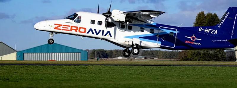 ZeroAvias testflygplan lyfter för första gången från en flygplats i Storbritannien. Foto: ZeroAvia