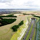 En datorgenererad bild av den södra tunnelinfarten till Lower Thames Crossing
Foto: Joas Souza / National Highways