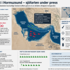 Om läget vid Hormuzsundet. AI-genererad bild och text. Copyright: Conventus