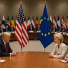 Under samtalen i Bryssel diskuterades även ett mer långsiktigt mål: att reformera världshandelsorganisationen WTO. Bild: Symbolbild. Kredit: Chatgpt