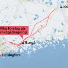 Itärata (Östra banan) är ett planerat järnvägsprojekt som ska förbättra förbindelserna mellan Helsingfors och östra Finland. Projektet omfattar en ny sträckning från huvudstadsregionen via Borgå till Kouvola och anslutningar till befintliga järnvägar mot Kuopio och Joensuu. Målet är att förkorta restiderna och stärka regionernas ekonomiska integration. Illustration, ej fotografi – AI-genererat innehåll, copyright, Conventus.