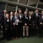 Företrädare för flera europeiska elektrolystillverkare tillsammans med EU-representanter vid lanseringen av manifestet Electrolysers for Europe i Bryssel. Foto: Electrolysers for Europe.