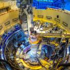 Fyra i gropen: sektormodul 8 sänktes nyligen ned på plats bredvid sektormodulerna 7, 6 och 5. Foto: ITER