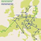 EU:s nya plan ska halvera restiderna mellan flera europeiska storstäder till 2040. Karta: Europeiska Kommissionen.