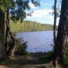 Terrafames gruvområde ligger söder om Kajana, mellan riksvägarna 5 och 6. Ansökan om att anlägga ett nytt dagbrott här vid sjöns strand har nu avslagits av myndigheten. Foto: Kuopio stad