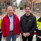 Karolina Nygren, E.ON, Jimmy Johansson, Östgötatrafiken, Gustav Flodén, Norrköpings kommun och Peter Jonander, Nodra. Foto: Norrköpings kommun