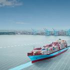 Mærsk har dock inte försökt expandera sin marknadsandel. Antalet transporterade containrar ökade bara marginellt – upp 0,1 procent till totalt 2,9 miljoner under kvartalet. Den globala flottkapaciteten steg däremot betydligt, vilket skapar ökad konkurrens om lasten. Visualiseringsbild: Maersk