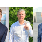Martin Emil Larsen, VD DSV Air & Sea, Tomas Johansson, VD DSV Road och Ian Swinhoe, VD DSV Contract Logistics. Foto: DSV