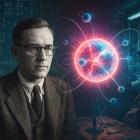 Arthur Ruhlig, en relativt okänd fysiker, rapporterade redan 1938 observationer som tydde på deuterium-tritiumfusion (DT-fusion), nästan tio år innan dess betydelse stod klar inom kärnfysiken.  Bild: Illustration: AI-genererad bild. Ej ett fotografi. Upphovsrätt © Conventus