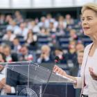 EU- kommissionens ordförande Ursula van der Leyen presenterade sin vision om energiomställningen inför EU-parlamentet. Foto: European Parlament.
