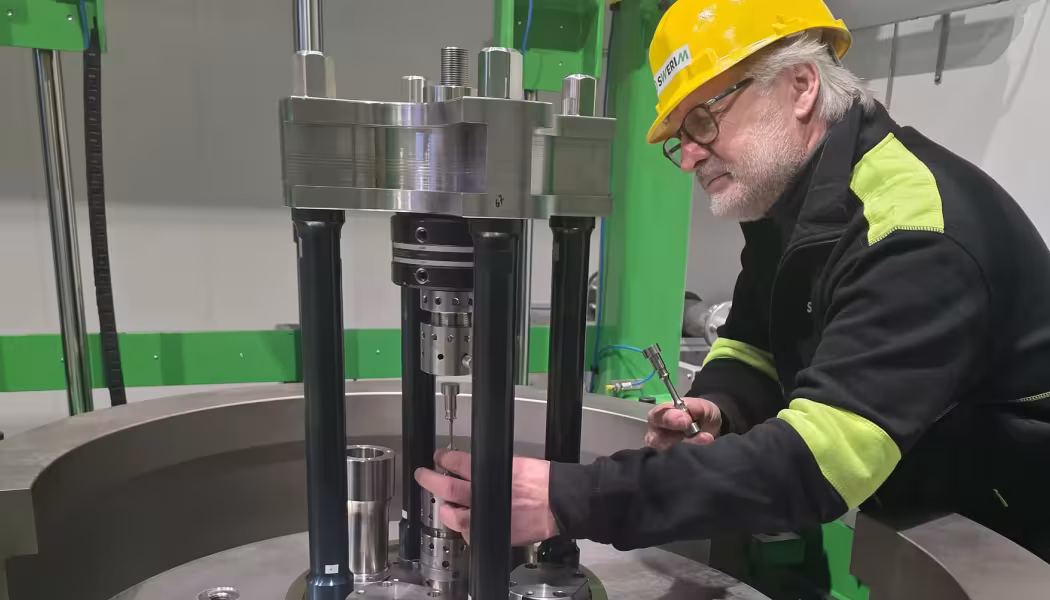 Närbild på installation av vätgasautoklav. Foto: Swerim