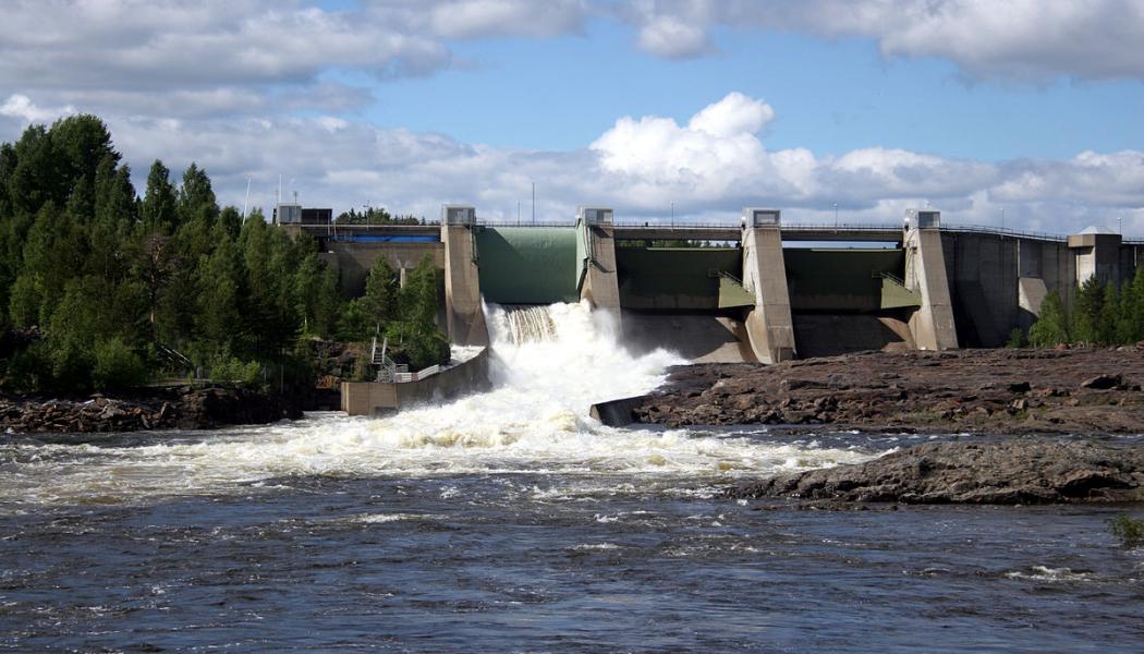 Dammbyggnaden i Stornorrfors. Foto: Wikipedia