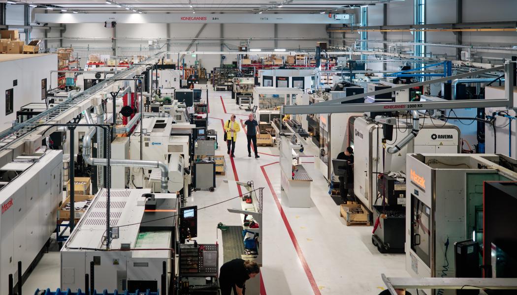 På Alderholmens Mekaniska började jakten på energitjuvarna. En idé var att ta reda på hur mycket energi som slösades när maskinerna stod stilla. Bild: Alderholmens Mekaniska.