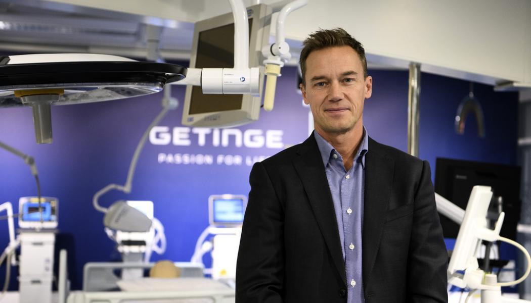 Jessica Gow/TT: Mattias Perjos, vd för Getinge. Arkivbild.