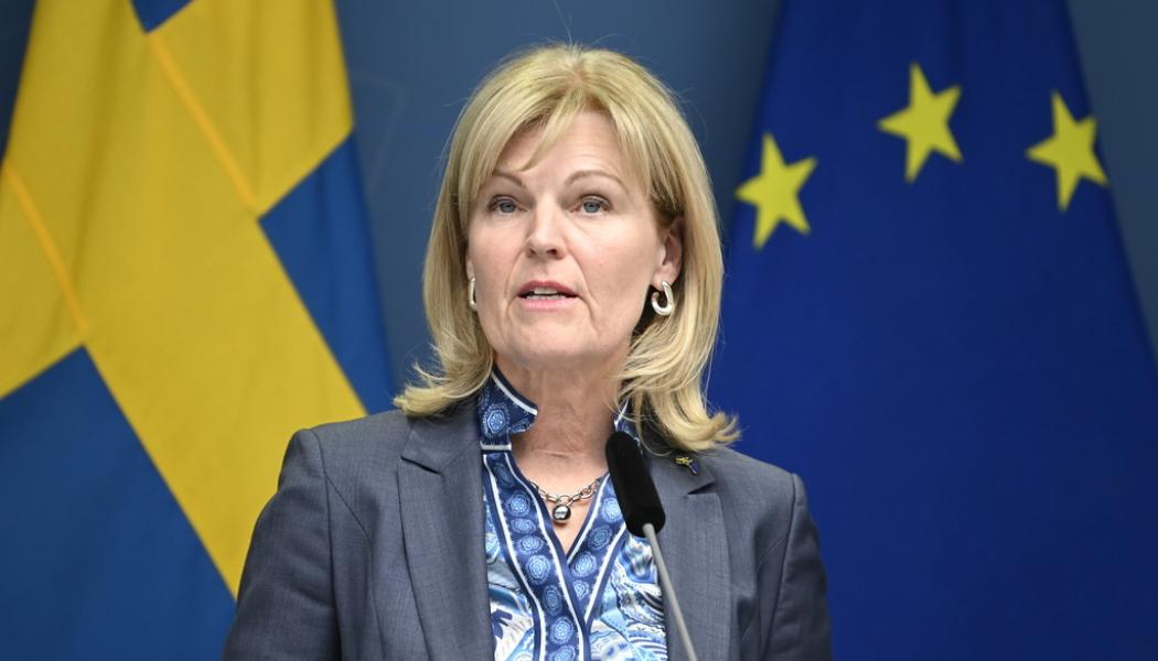 Anders Wiklund/ TT: Utrikeshandelsminister Anna Hallberg (S). Arkivbild.