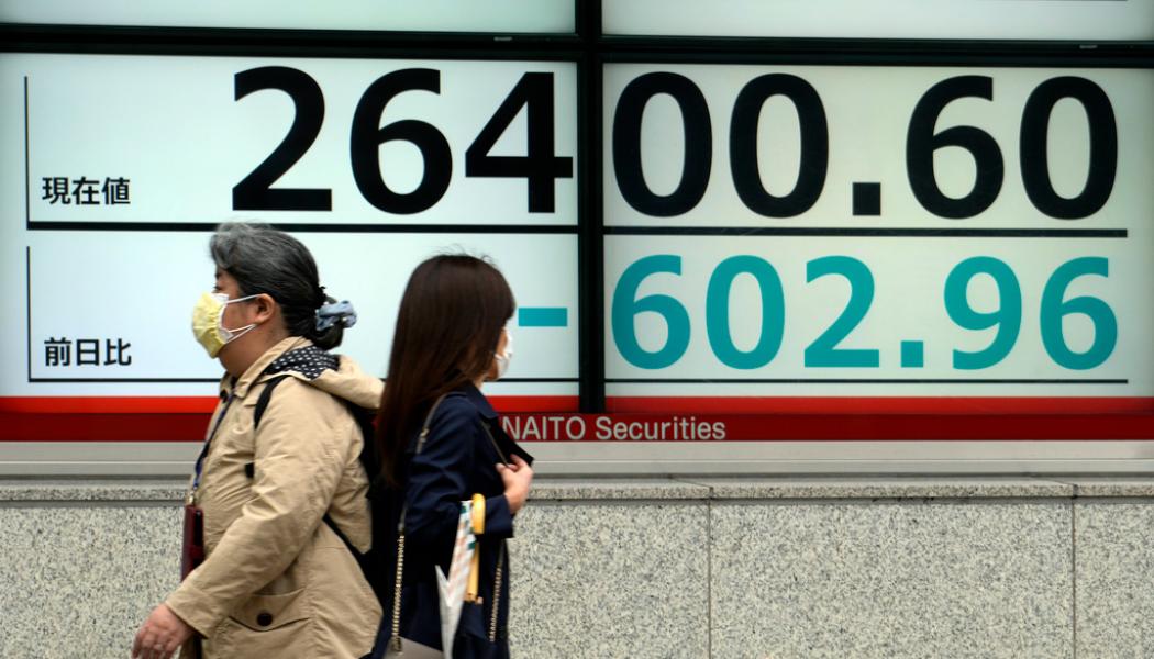 Eugene Hoshiko/AP/TT: De flesta Asienbörserna faller. Arkivbild.