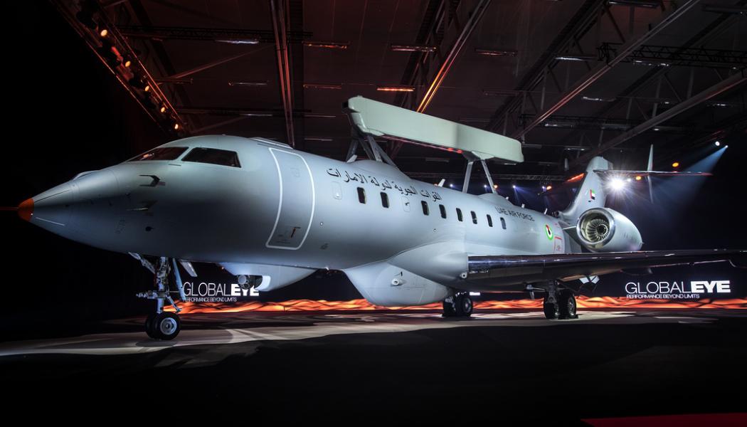 Stefan Jerrevång/TT: Saabs spaningsflygplan Global Eye. Arkivbild.
