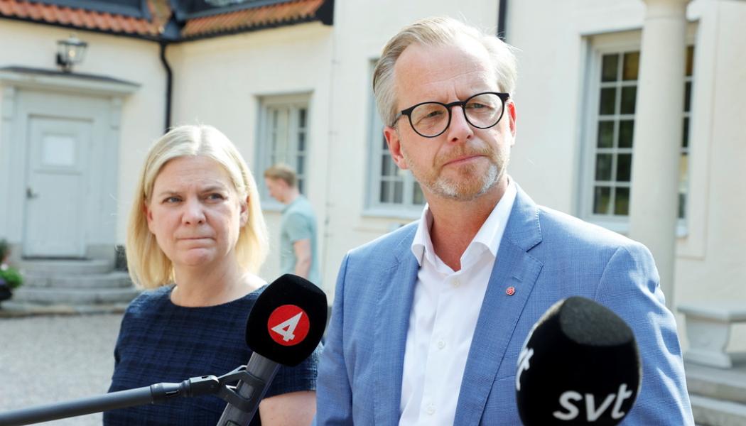Christine Olsson/TT: Statsminister Magdalena Andersson och finansminister Mikael Damberg på Harpsund.