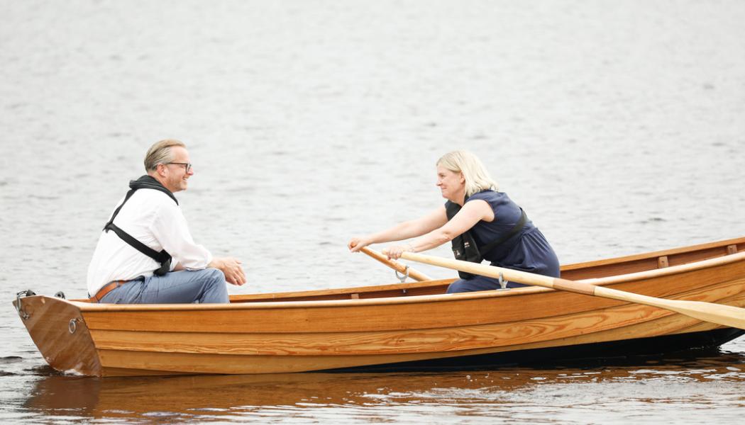 Christine Olsson/TT: Statsminister Magdalena Andersson och finansminister Mikael Damberg varslar om att lågkonjunktur väntar nästa år.