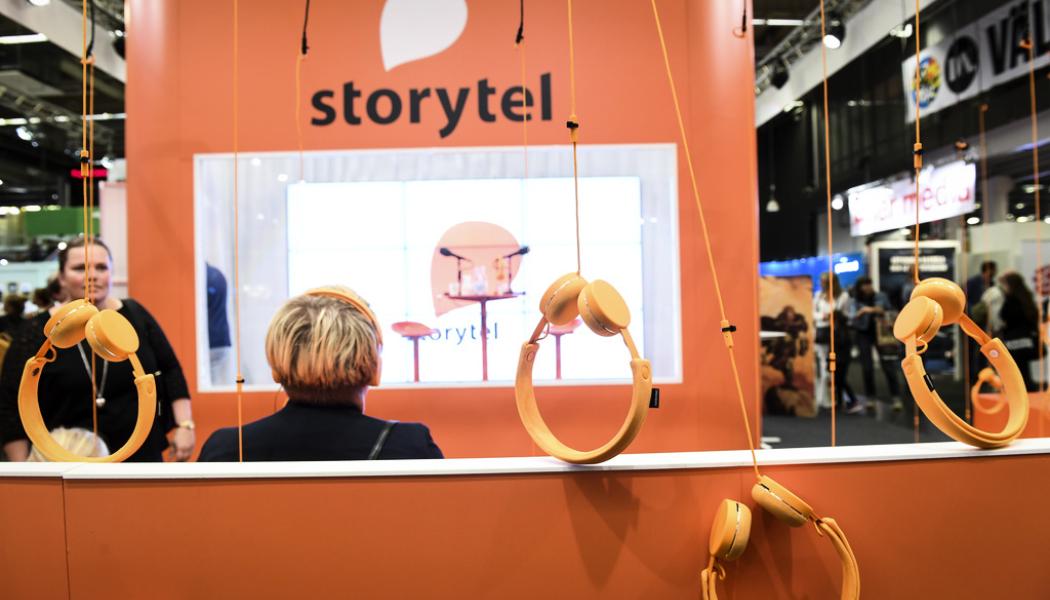 Fredrik Sandberg/TT: Ljudbokstjänsten Storytels monter under bokmässan i Göteborg i slutet av september.