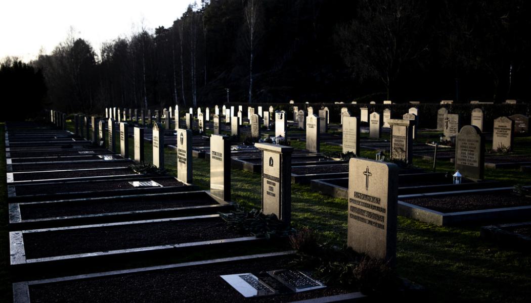 ADAM IHSE/TT: Kvibergs Kyrkogård i Göteborg. Arkivbild.