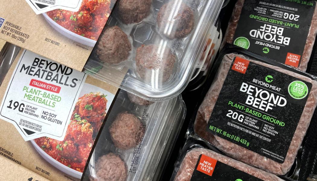 Nam Y Huh/AP/TT: Beyond Meat-produkter i en kyldisk. Arkivbild.