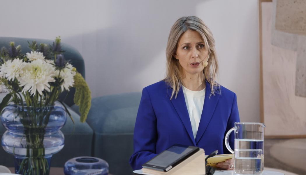 Christine Olsson/TT: Helena Helmersson, vd för H&M presenterar klädjättens senaste bokslut. Arkivbild.
