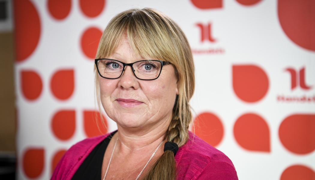 Fredrik Sandberg/TT: Handelsanställdas ordförande Linda Palmetzhofer tycker att arbetsgivarna är pinsamma. Arkivbild.