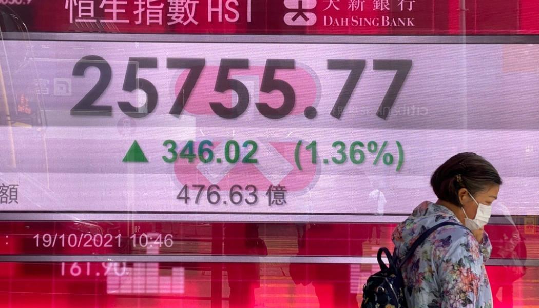 Vincent Yu: Hang Seng-indexet i Hongkong lyfte på tisdagen. Arkivbild.