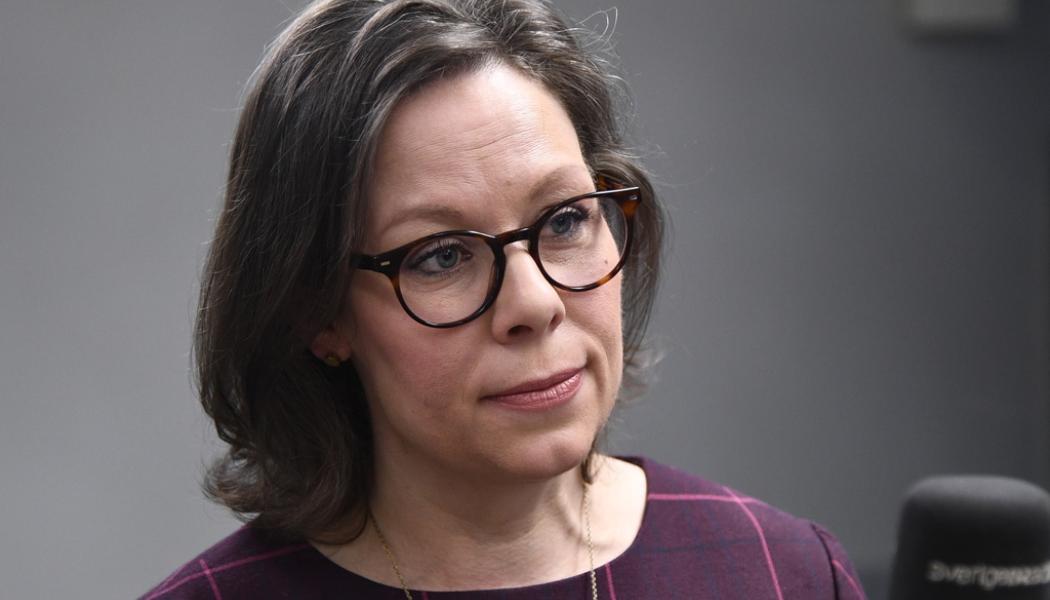 Lars Schröder/TT: Migrationsminister Maria Malmer Stenergard (M) höjer försörjningskrav för arbetskraftsinvandrare. Arkivbild.