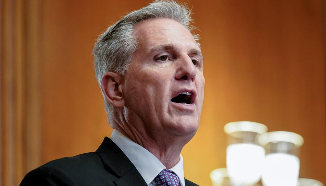 Mariam Zuhaib/AP/TT: Det amerikanska representanthusets republikanske talman Kevin McCarthy.