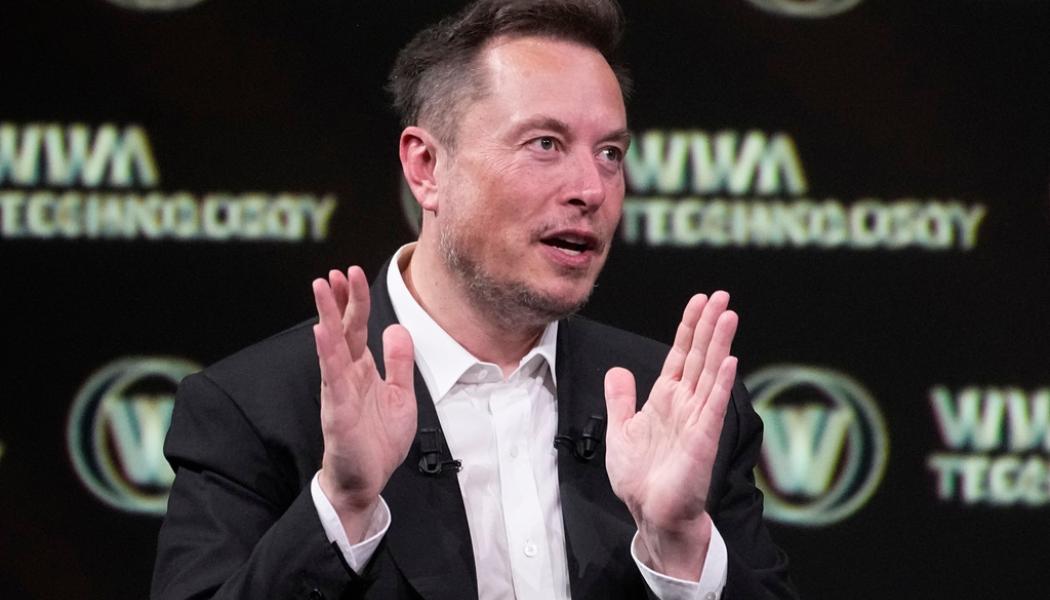 Michel Euler/AP/TT: Teslas vd Elon Musk anser att handelshinder bör införas mot kinesiska elbilar. Arkivbild.