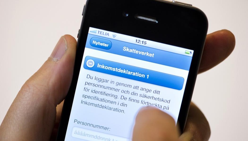 Jonas Ekströmer/TT: Deklarera digitalt allt vanligare. Arkivbild.