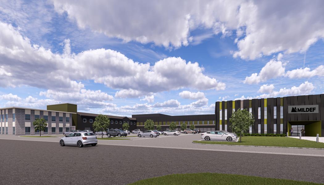 I utbyggnaden ingår kontor, produktion, lager och showroom. Foto: MilDef