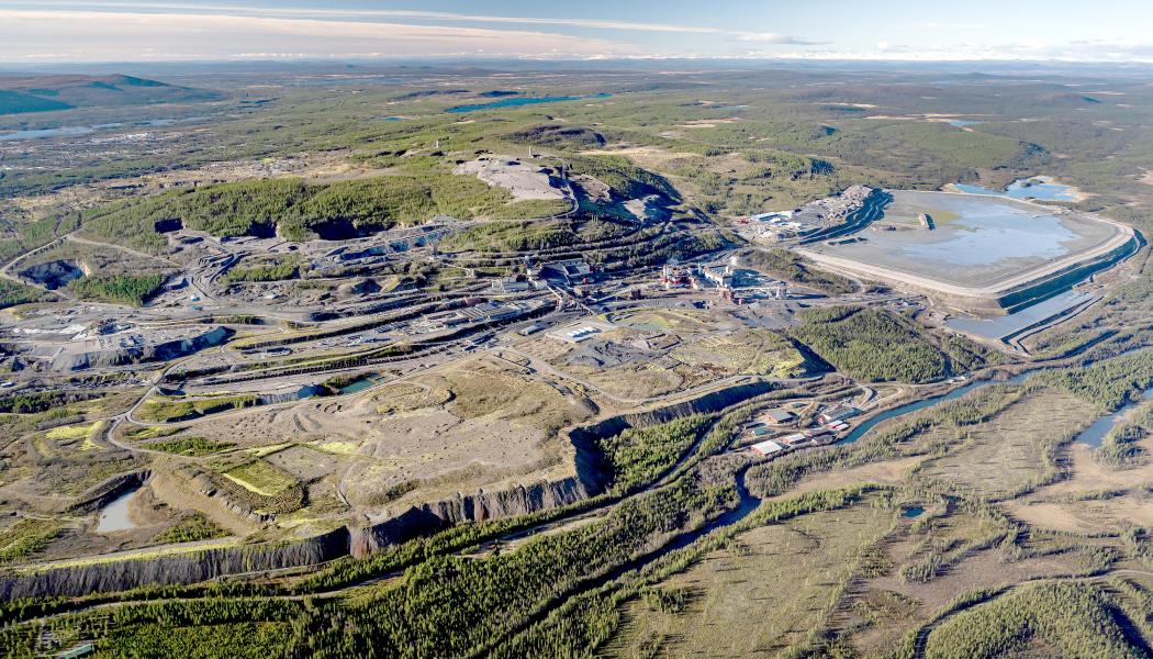 LKAB:s industriområde i Malmberget. Foto: LKAB