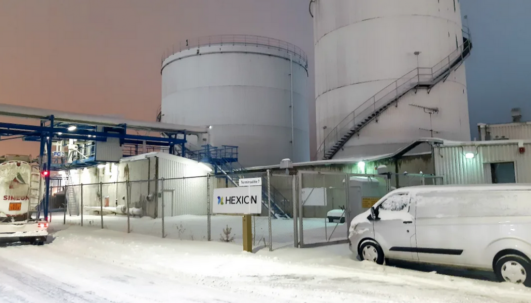 Wibax får lagringskapacitet på 73 100 kubikmeter för flytande produkter i Hamina. Foto: Wibax