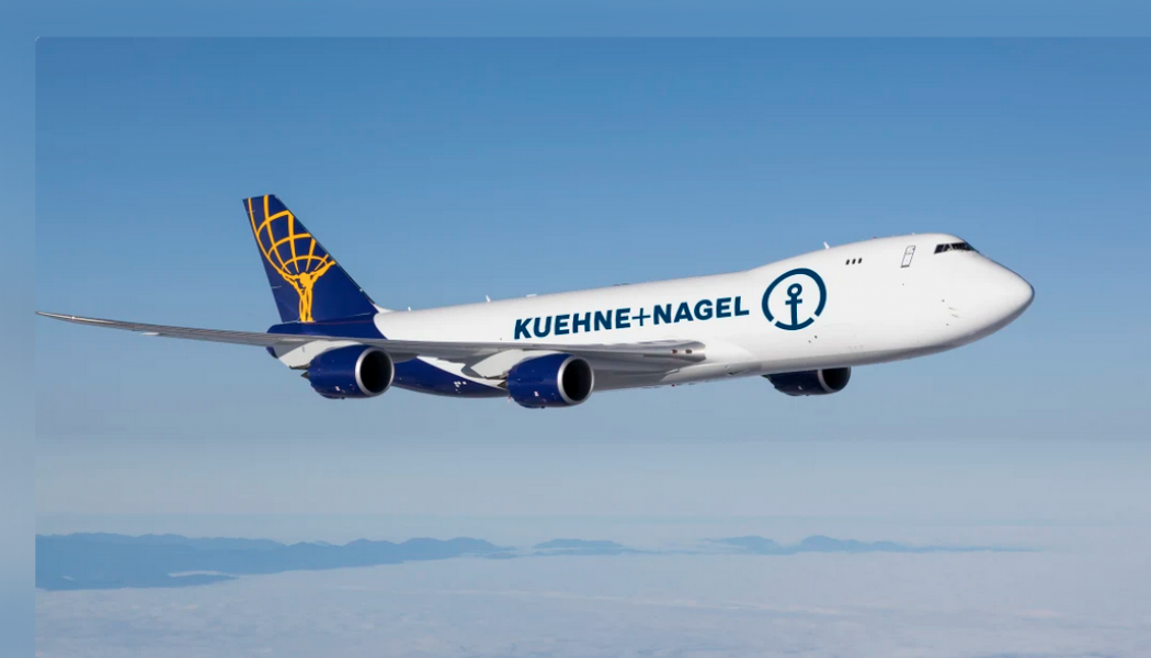Boeing 747-8F i Atlas Worldwide's och Kuehne+Nagel's färger. Foto: Kuehne+Nagel