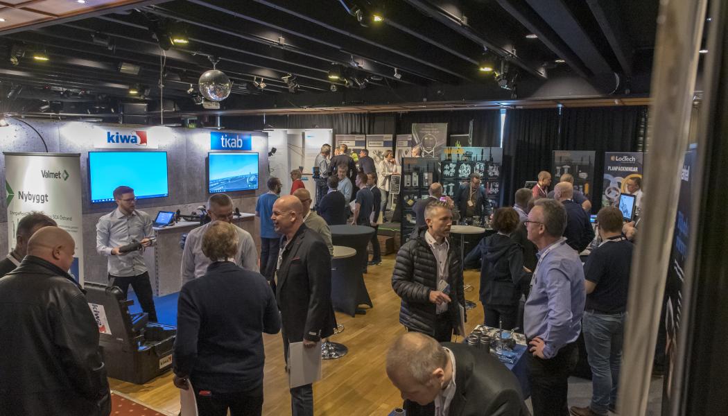 Utställning med leverantörer är ett stående inslag på Skogsindustridagarna. Arkivbild. Foto: Kiwa