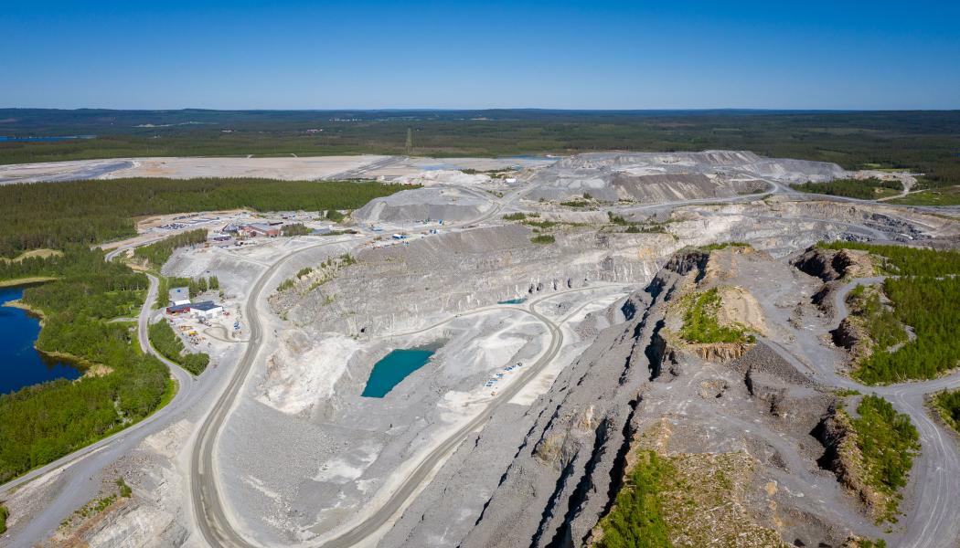 Björkdalsgruvan är en av norra Europas största gruvor för utvinning av guld. Foto: Björkdalsgruvan AB
