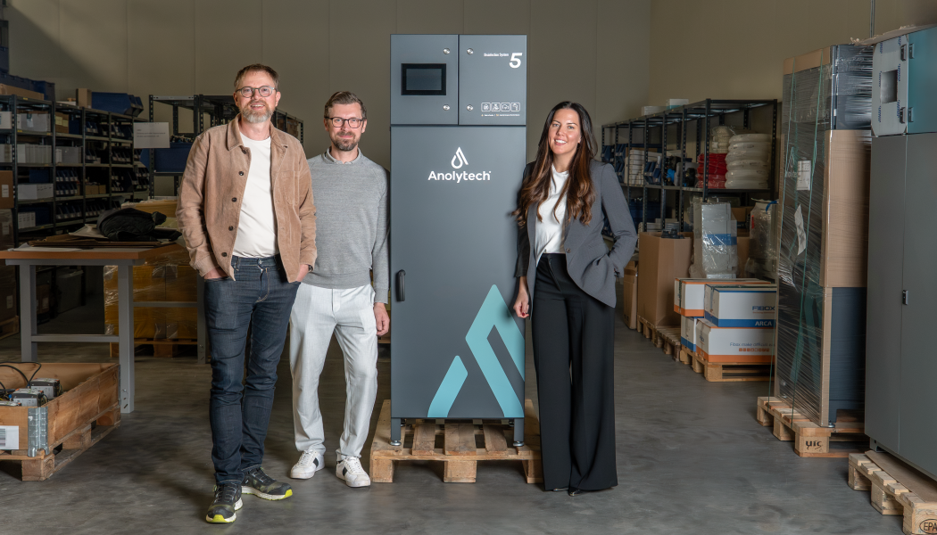 Från vänster Fredrik Forslund, Pontus Lindén, Sandra Lindström. Foto: Anolytech