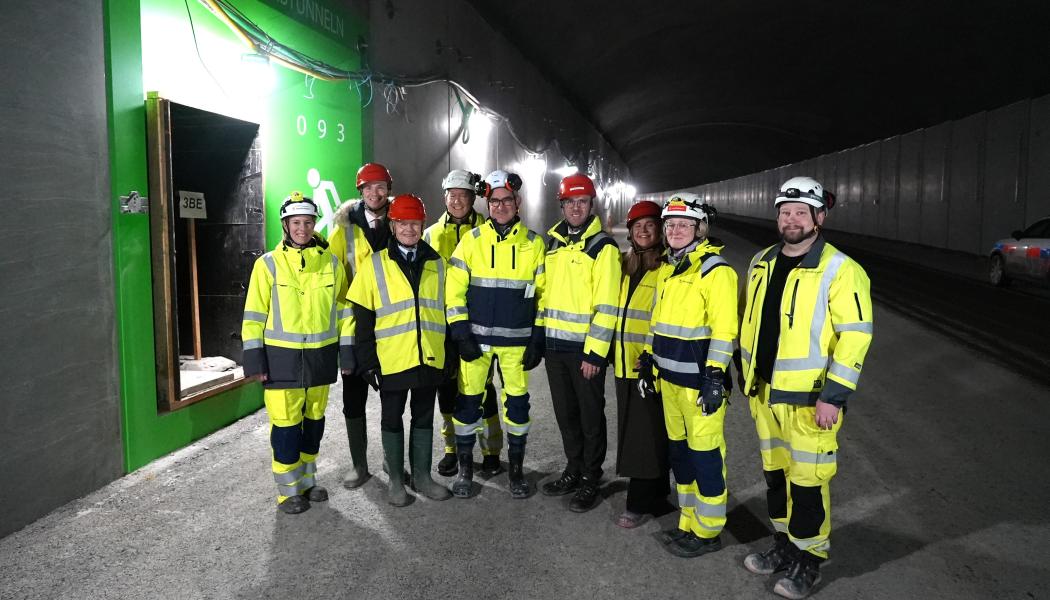 Besök nere i E4 Förbifart Stockholm vägtunnel. Foto: Trafikverket

