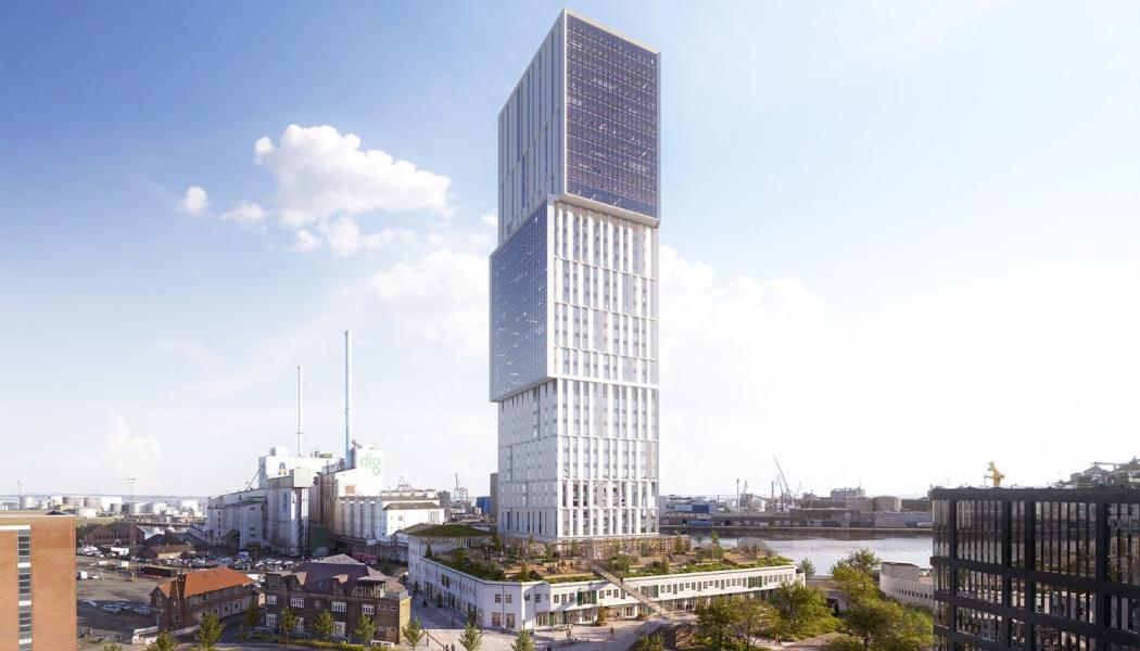 Visualisering av Mindet sett från sydväst, framtagen av Erik Nord Arkitekter på uppdrag av byggherren Olav de Linde.
Fotocred: Olav De Linde 