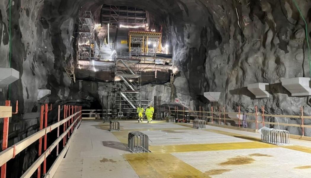 Hammarby kanal: arbete med form och armering av högväggar och bjälklag. Bild: Region Stockholm.