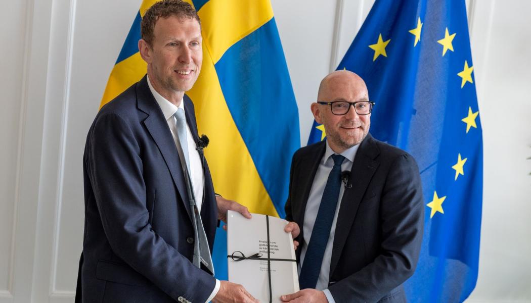 Jacob Stedman VD Blykalla med Johan Britz Sveriges Arbetsmarknadsminister.
