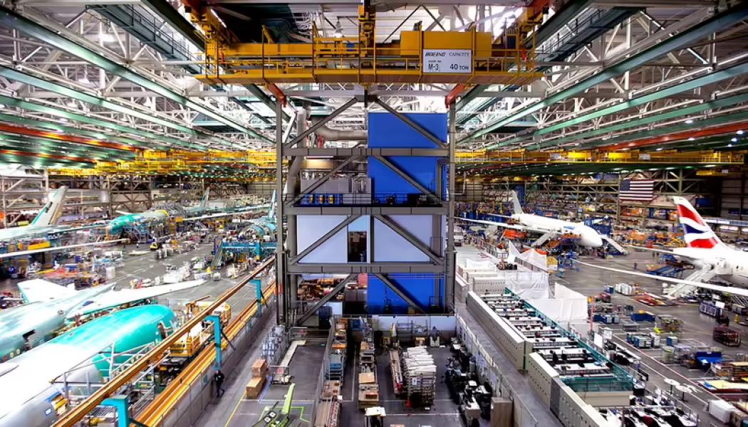 Insidan av Boeings fabrik i Everett, Washington, nära Seattle.
Foto: Flickr (CC BY-SA 2.0)