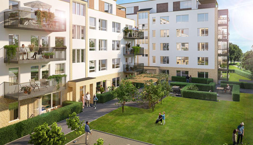 Bonum Brf Harmoni gården. Illustration: Bonum Brf Harmoni i Ystad av (Visualisera)